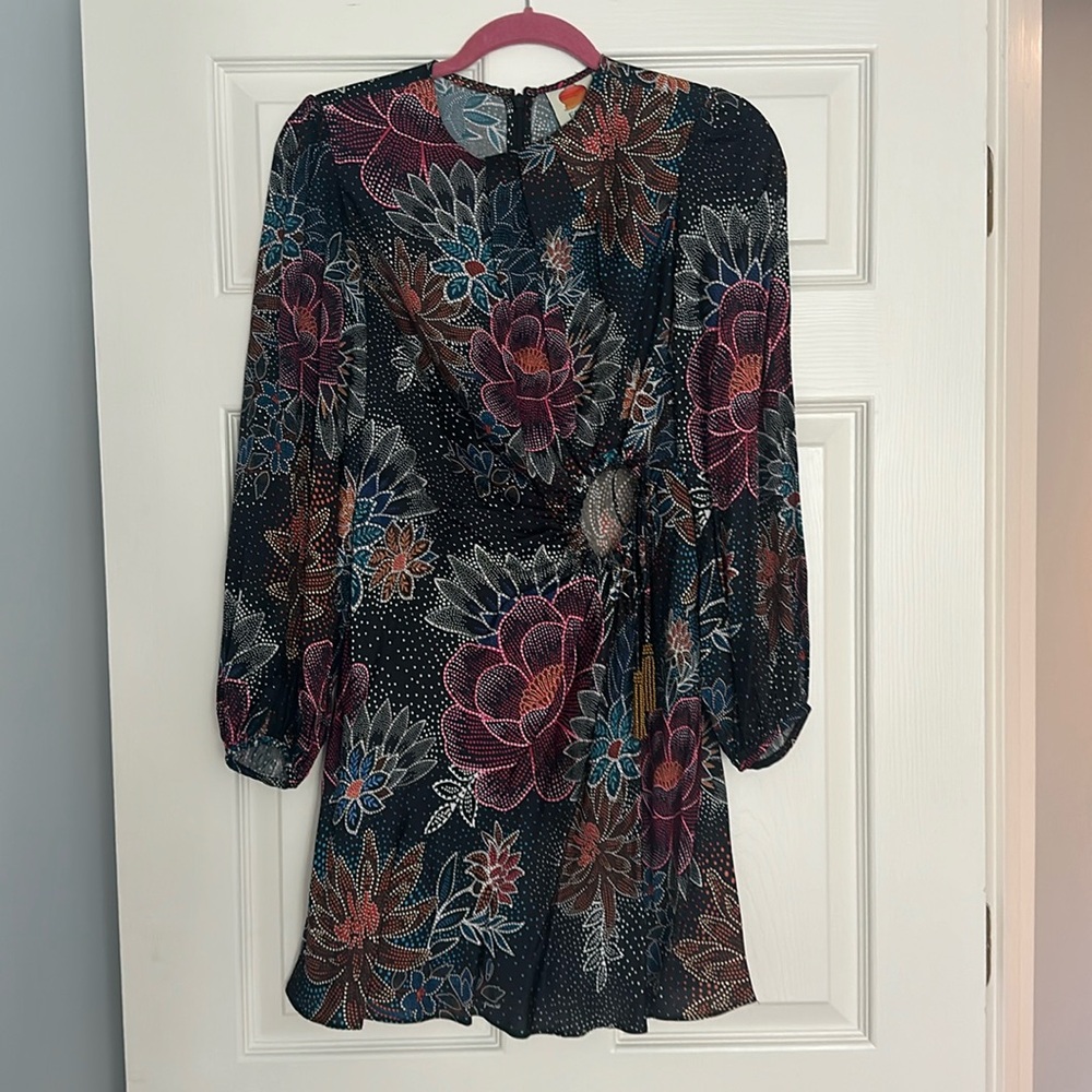 Farm rio sparkle flowers dress xs